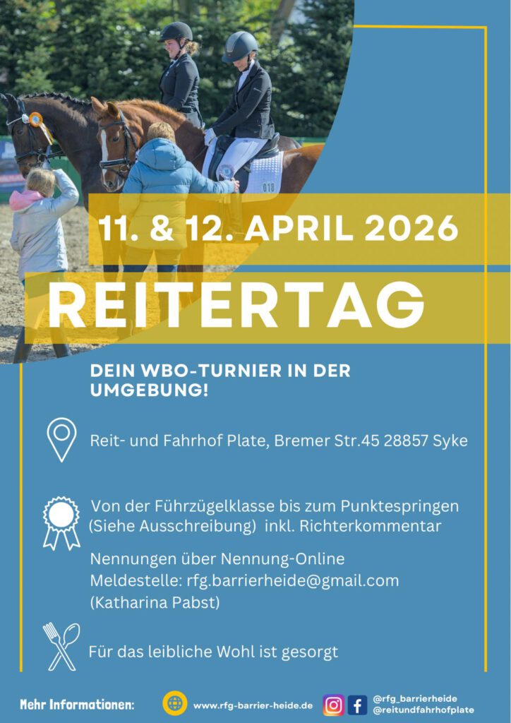 SAVE THE DATE! UNSERE REITERTAGE 2026